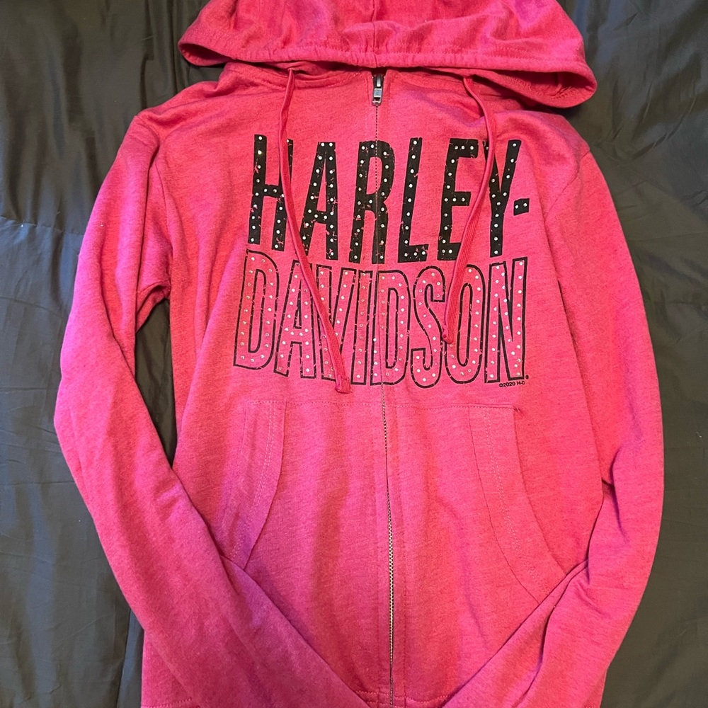 Pink women’s Harley Davidson zip up